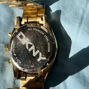 DKNY Gold finish watch. Mother of pearl dial face. Gently used. Accessories | Dkny Gold Finish Watch Mother Of Pearl Dial  main image 3